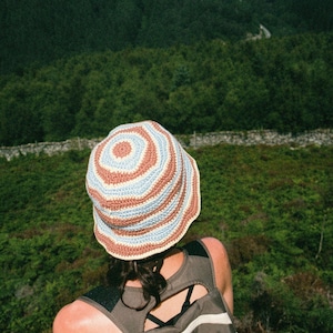 Adult Crochet Bucket Hat | Long Wave Sun Hat | M