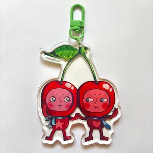 Acryl sleutelhanger Cherry Friends: dubbelzijdige personagekunst