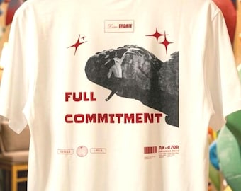 Full Commitment Climbing T-Shirt | Bouldering Graphic Tee | Rock Climbing Gift for Climbers Minimalist Streetwear | Outdoor adventure shirt