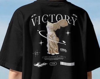Winged Victory of Samothrace Shirt | Greek Goddess Statue Graphic Tee | Dark Academia Clothing, Hellenistic Art, Neoclassical Mythology Top