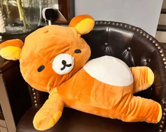 Almohada gigante de peluche de oso kawaii: juguete de peluche gigante y abrazable con forma de cuerpo de animal.