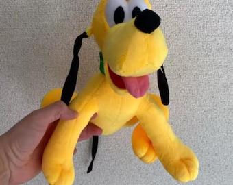 Gele cartoon hondenknuffel | Knuffeldier zacht slappe oren 30 cm