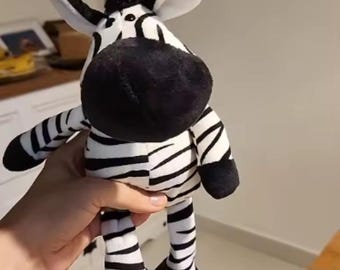 Zachte knuffel met zebra's | Schattige safaridierknuffel | Cadeau-idee babyshower safari thema decor cadeau 25 cm