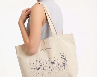 Organic Cotton Shopping Bag mit Wildblumen