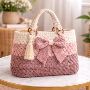 Patrón de bolso de mano texturizado en PDF / Patrón de bolso de ganchillo / Tutorial para principiantes de bolso de hombro / Patrón de bolso fácil para hacer tú mismo