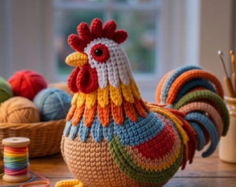 Rooster Crochet Pattern | Realistic Rooster Pattern | PDF Download