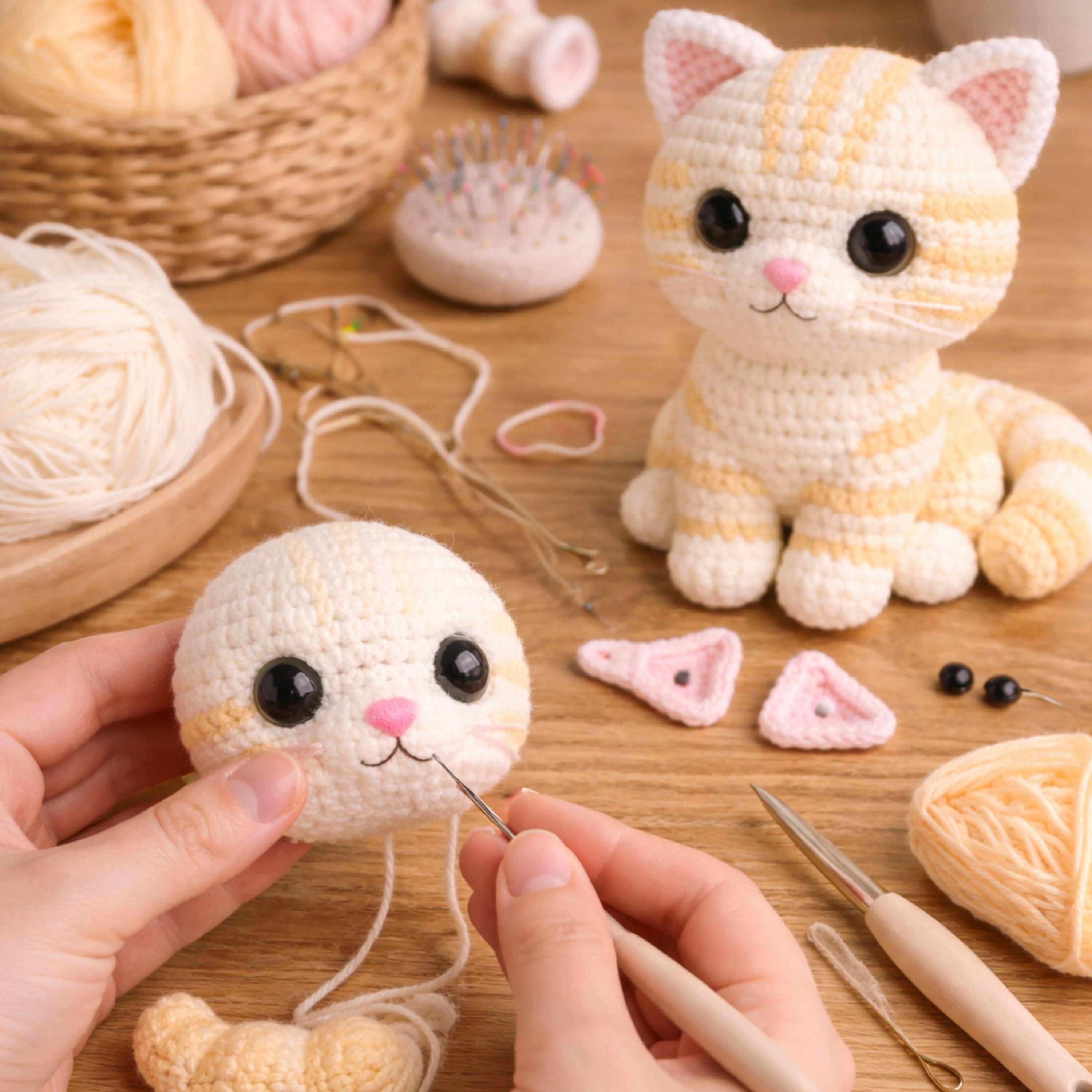 Crochet Tabby Cat Pattern PDF | Amigurumi Cat Toy Tutorial | Easy Kitty ...