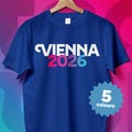 Vienna 2026 Unisex Tee, Eurovision Tshirt, Austria 2026, Eurovision Song Contest Tshirt, Eurovision 2026, Eurovision Vienna, United by Music product logo
