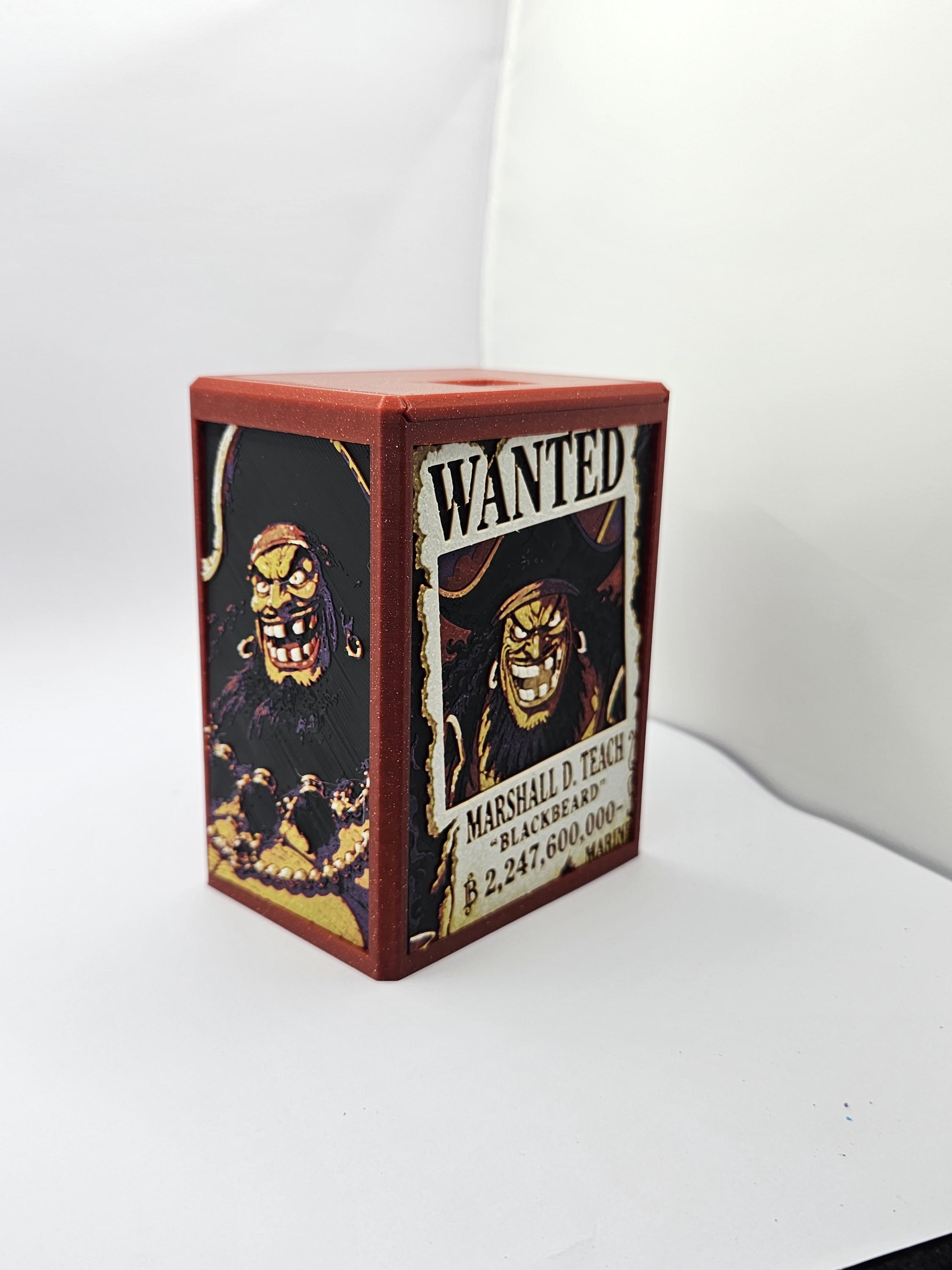 One Piece Deck Box Blackbeard - Etsy