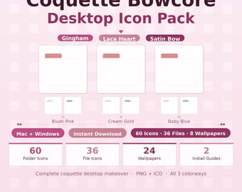 Coquette Bowcore Desktop Icon Pack