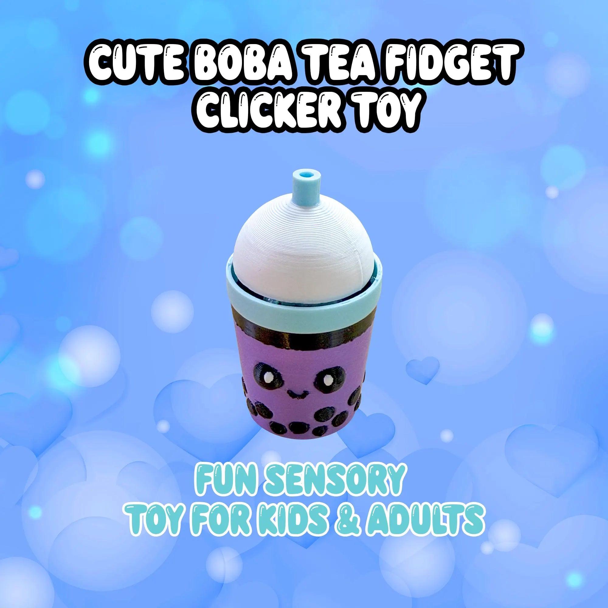 Boba Tea Fidget Clicker Toy – Sensory Stress Relief for Kids Adults - Etsy