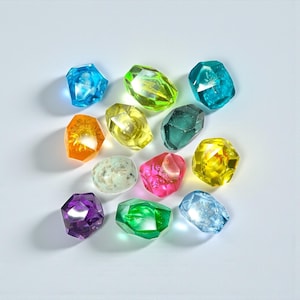 Handcrafted Resin Evolution Elemental Stones: Fire, Leaf, Thunder, Water, Ice, Shiny