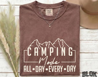 Camp Lover Shirt, Camping Everyday Tee, Outdoor Adventure Tee, Mountain Graphic Shirt, Camping Lover Gift, Hiking Nature Shirt Unisex
