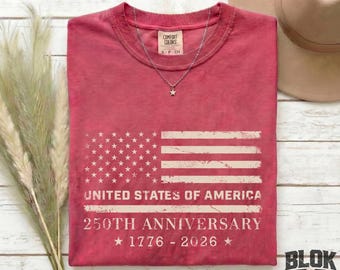 USA 250th Anniversary Shirt, 1776-2026, Patriotic American Flag Tee, Vintage 4th of July Shirt, Independence Day Shirt, American Flag Shirt