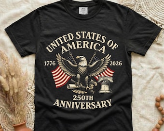 USA 250th Anniversary Shirt, American Eagle Flag Tee 1776 2026, Patriotic Liberty Bell Shirt, Vintage USA 250 Shirt, 4th of July Tee