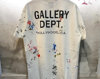 Camiseta de algodón blanca con grafiti para verano, del departamento de galería.