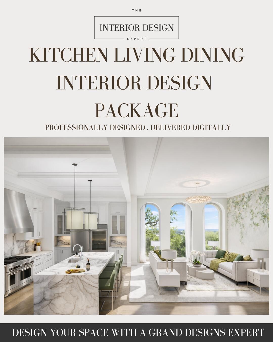 Bespoke Interior Design Package – Kitchen, Living, Dining E-design ...