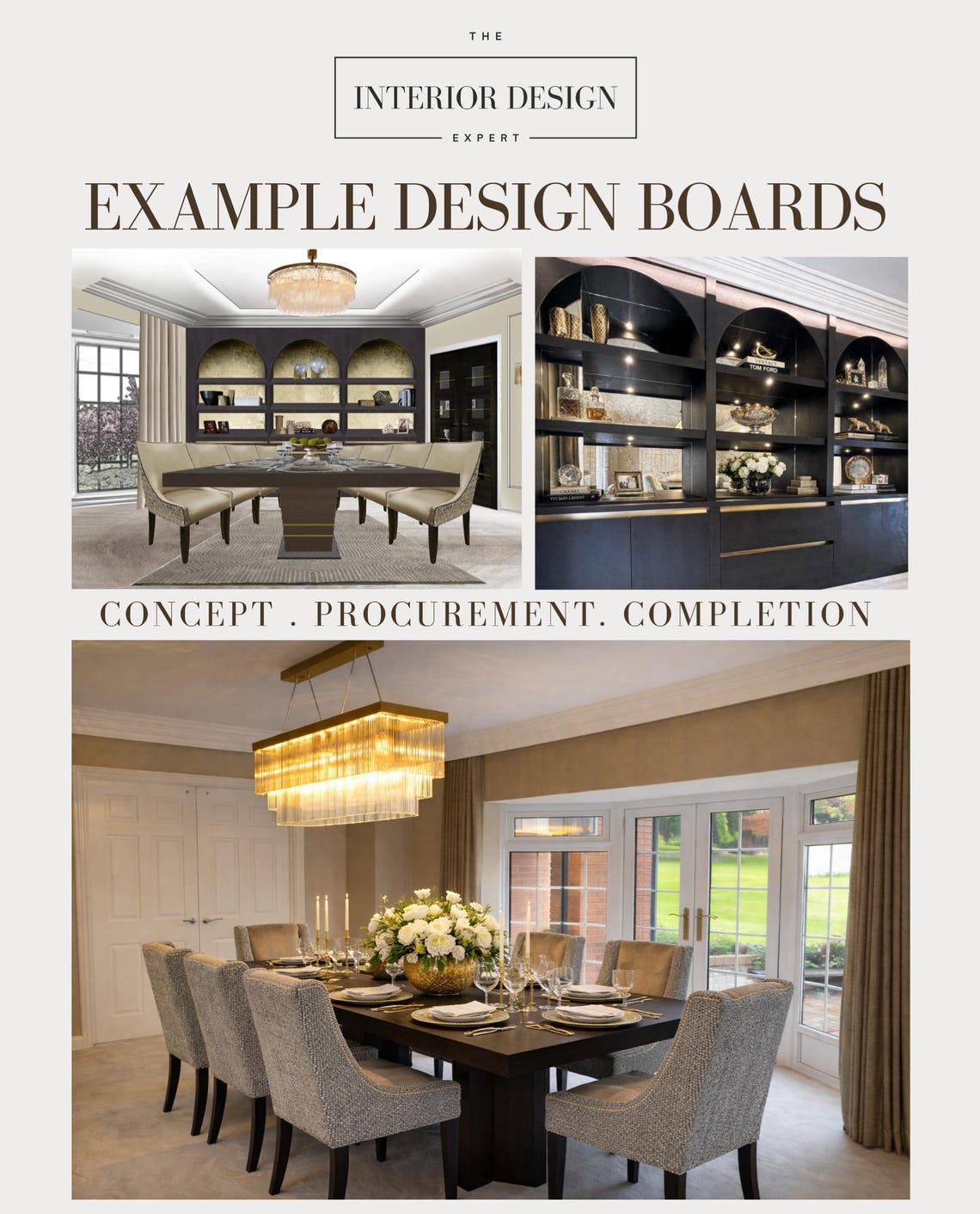 Bespoke Dining Room E-design Board Inc Shopping List – Grand Designs ...