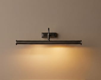 Mid-Century Modern Wall Sconce ~ Brass Picture Light ~ Vintage Style Wall Sconce ~ Blackened Wall Picture Sconce ~ Italian wall fixture