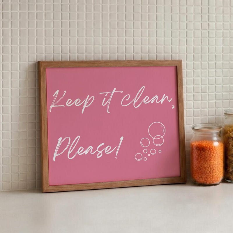 Please Keep Clean Sign - Etsy