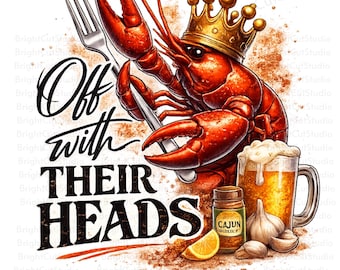 Rey cangrejo de río PNG, diseño de camiseta de cangrejo de río hervido cajún, gráfico de mariscos de Luisiana, cangrejo de río divertido PNG, diseño de camiseta de mariscos hervidos