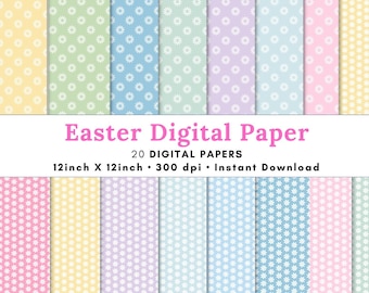Papeles digitales sin costuras de Pascua, fondos de Pascua, papel digital para uso comercial, Pascua bohemia, Feliz Pascua