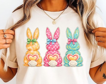 Conejito de Pascua (Png), Conejito soplando chicle, Pincelada (Png), Diseño de sublimación, Camiseta de Pascua, Clipart de primavera, Pascua linda (Png), Coqueta (Png)