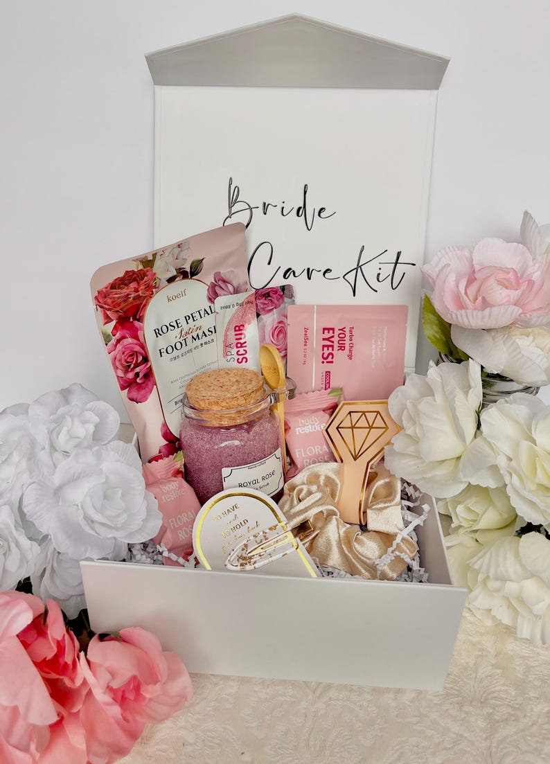 Bridal Self Care Kit: Wedding Morning Pamper Box, Bride to Be Spa Gift ...