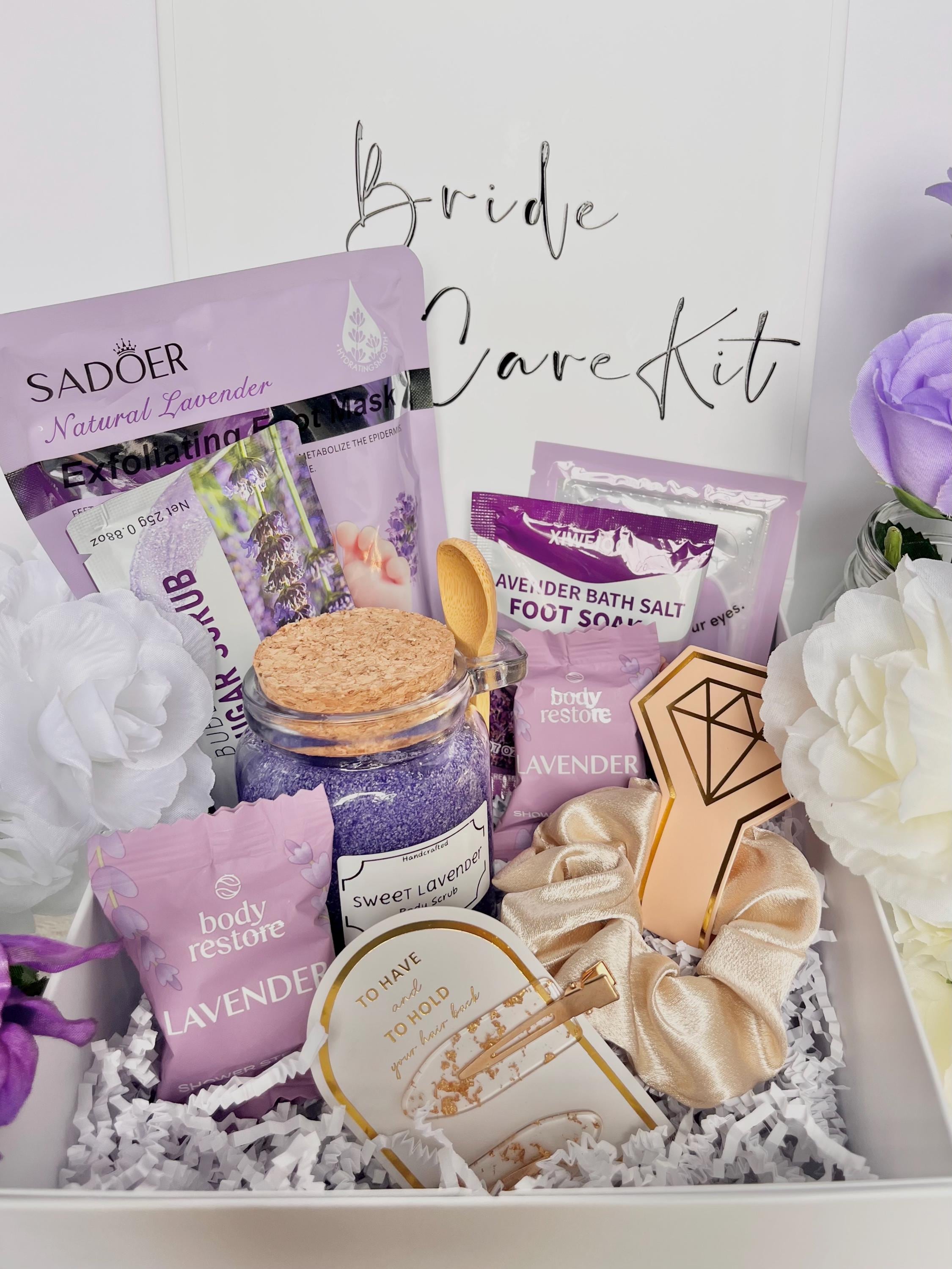 Bridal Self Care Kit: Wedding Morning Pamper Box, Bride to Be Spa Gift ...