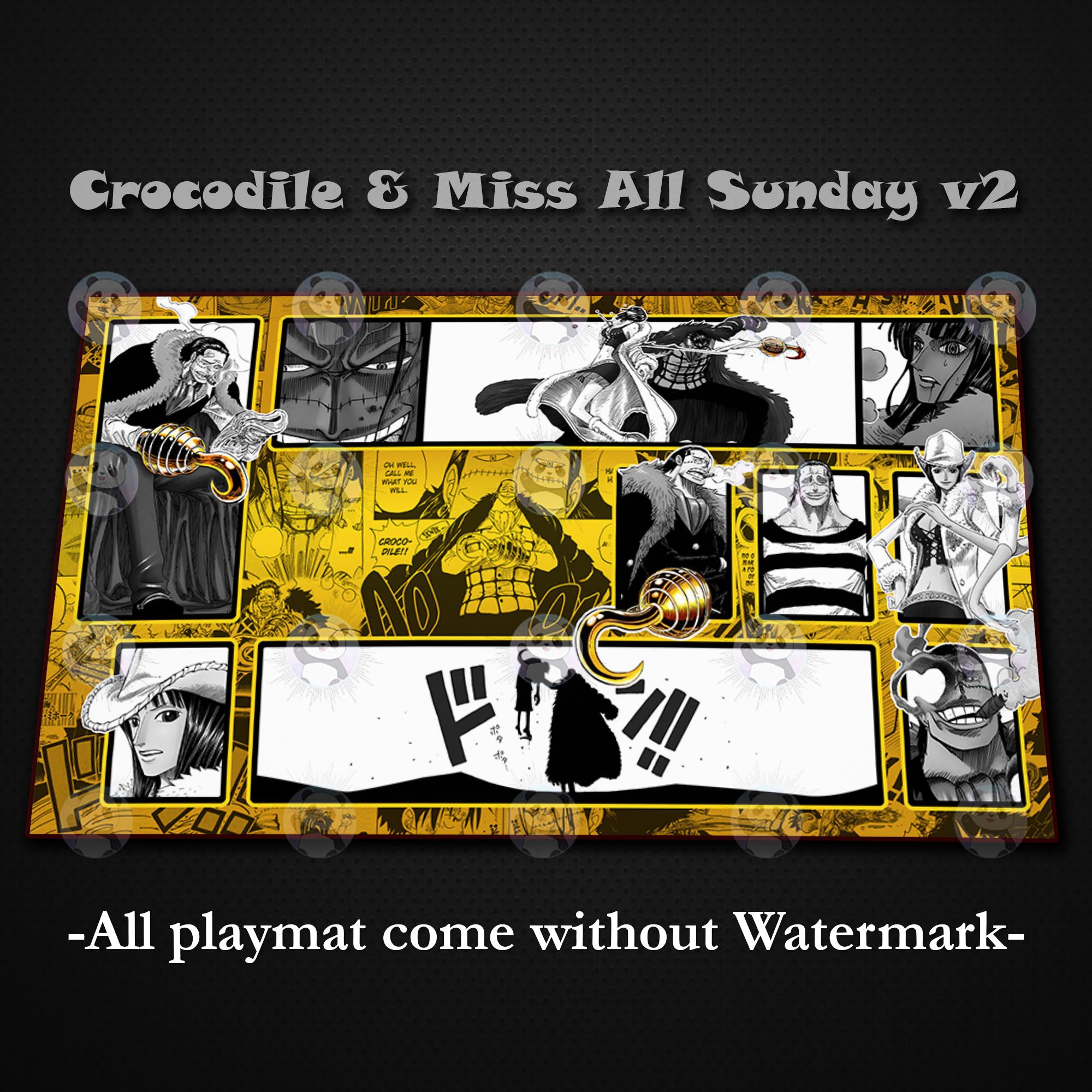 One Piece Crocodile Miss All Sunday Alabasta Playmat, Baroque