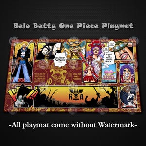 Tapete de juego Belo Betty One Piece, tapete de juego de capitanes militares del Ejército Revolucionario de 24x14"