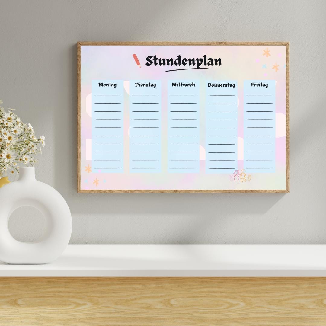 Timetable for Boys | Printable School Timetable | Weekly School ...
