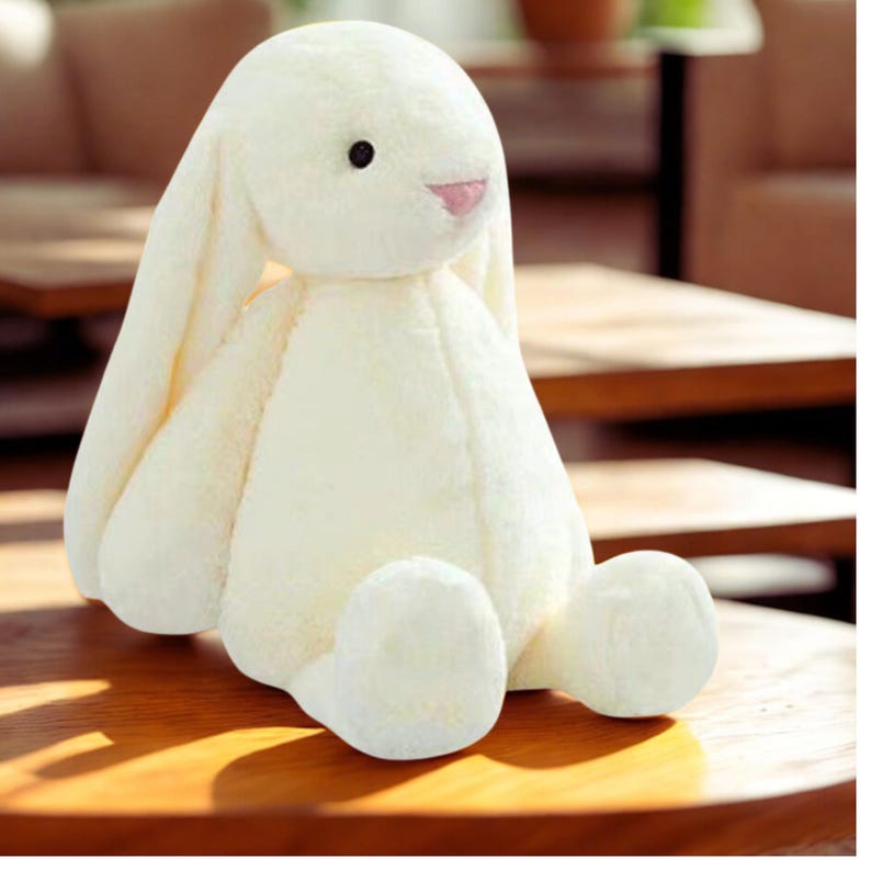 Bunny Plush Toy 30cm Kawaii Stuffed Rabbit Doll Sleeping Companion Cute ...
