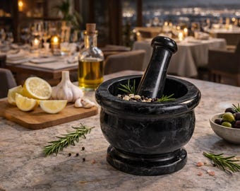 Natural Stone Mortar and Pestle