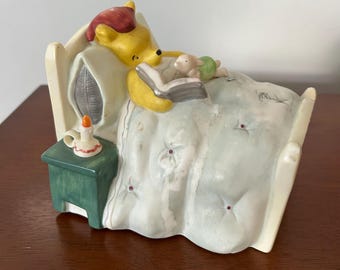 Vintage Charpente Klassische Winnie Puuh & Ferkel Keramik-Bett-Nachttischlampe