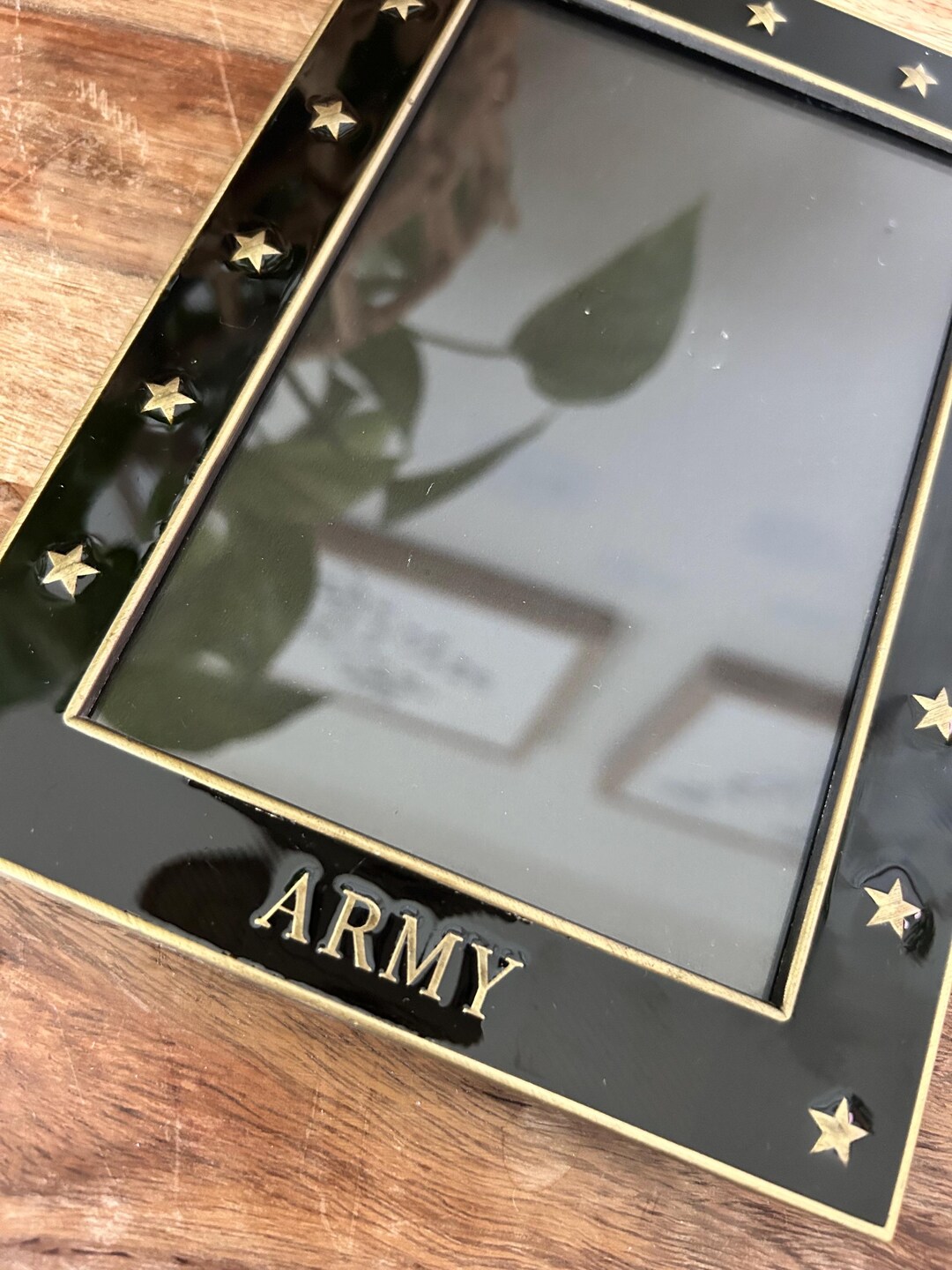 Army Soldier Tribute Photo Frame – Black Enamel Stars, Gold Accents ...