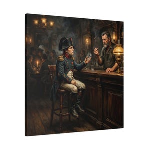 Napoleon in Tavern Matte Canvas Historical Canvas image 3