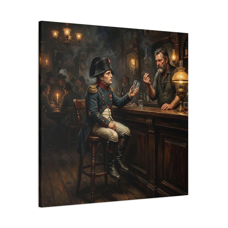 Napoleon in Tavern Matte Canvas Historical Canvas image 3