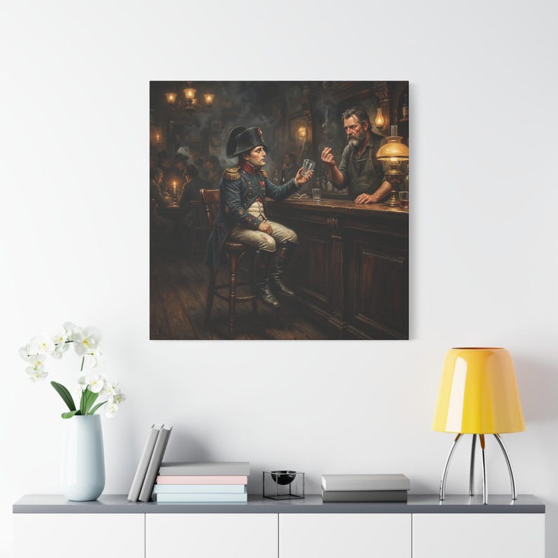 Napoleon in Tavern Matte Canvas Historical Canvas image 4