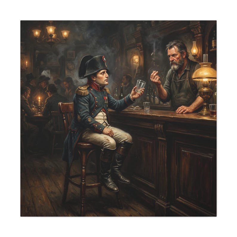 Napoleon in Tavern Matte Canvas Historical Canvas image 2
