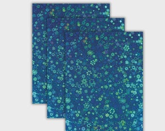 Snowflakes Blue Holographic Cardstock – 3 Sheets (8.5x11inch)