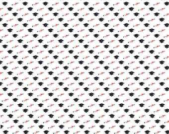 Papel para álbum de recortes de 30 x 30 cm con birrete de graduación: tarjetas, diarios basura