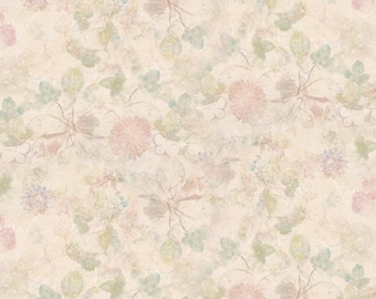 Tan Floral Tapestry Paper | Vintage Scrapbook, Card Making Sheets