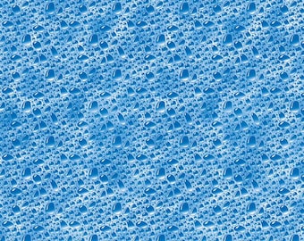 12x12 Blue Raindrops Scrapbook Paper, 15 Single-Sided Sheets | Card Making | Junk Journals