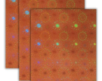 Brown Fireworks 8.5"x11" Holographic Cardstock, 3 sheets