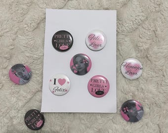 K-pop Boy Group Button Pin (Pack of 5)