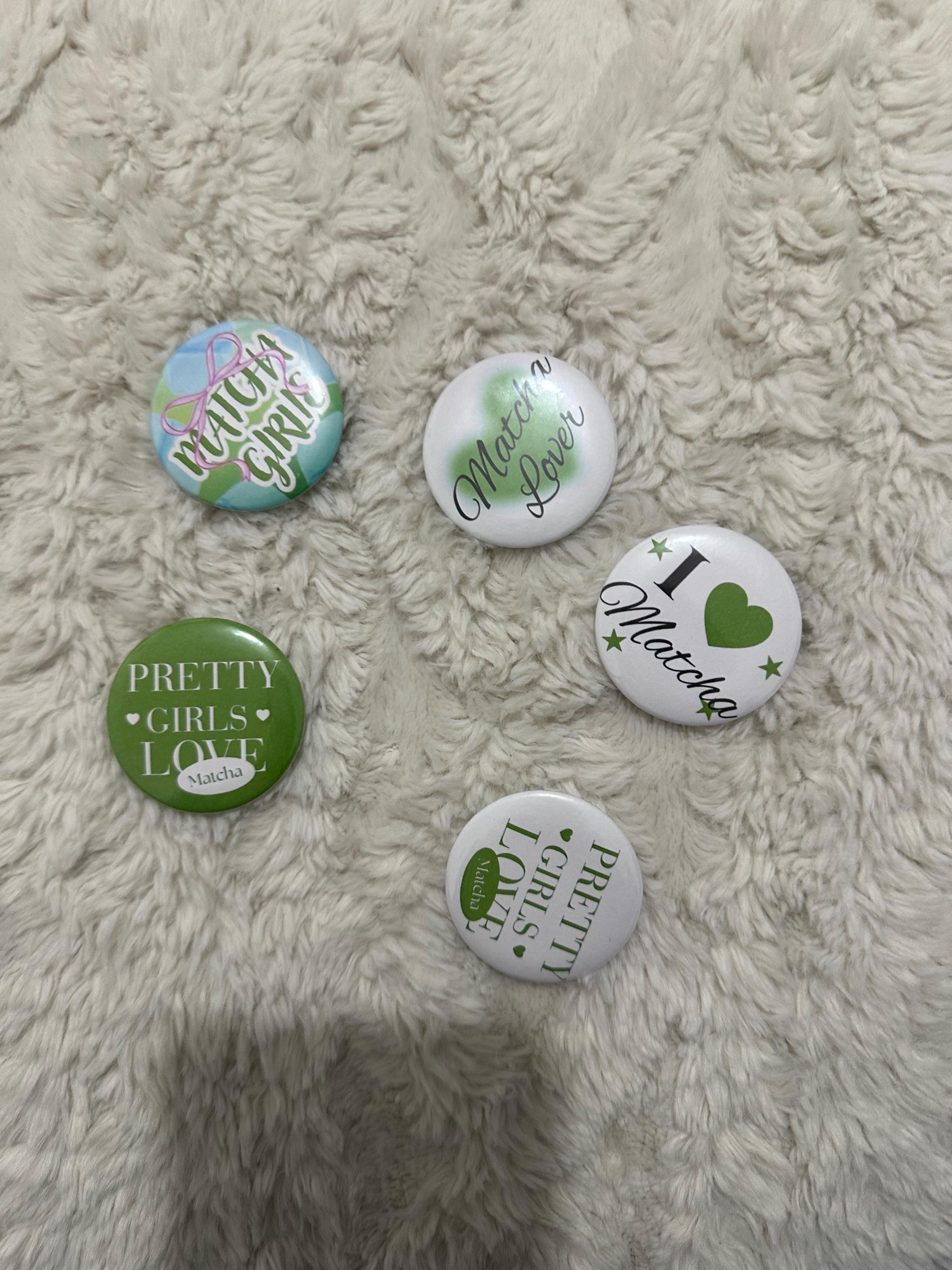 Matcha Button Matcha Button Pin - Etsy