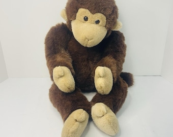 Rare VTG Gund Large Plush Monkey 22" Stuffed Animal Soft Fuzzy Cuddly #41336