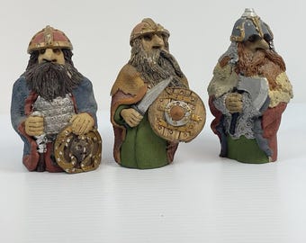 Clarecraft Warrior By Sculptor Bernard Pearson Viking Saxon Norman Lot 3 READ