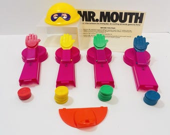 VTG 1976 TOMY Mr. Mouth Game Replacement Tongue Cover Head Hands Chips Lot